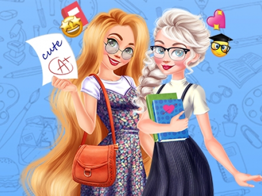 Elsa and Rapunzel Back To School